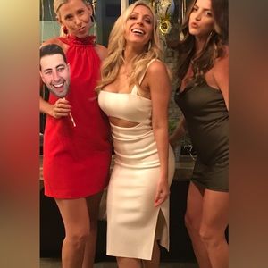 Bec + Bridge White Cutout Midi Bodycon Dress